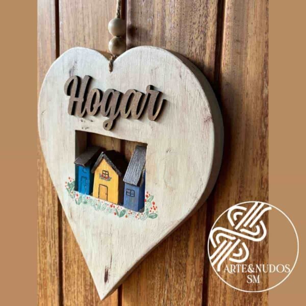 Colgante de puerta corazón “Hogar” - Image 2