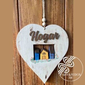 Colgante de puerta corazón “Hogar”